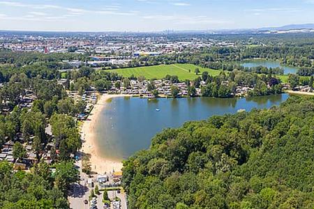 Luftbild Campingplatz Bärensee Hanau - Bruchköbel