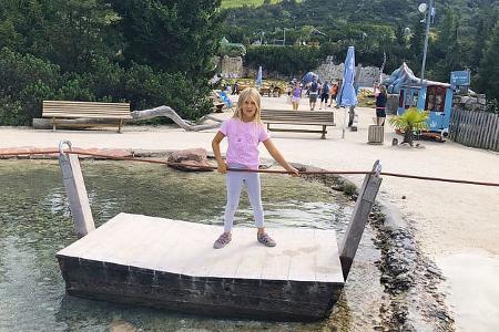 Tirol, Österreich, Campen, Seilzugfähre, Triassic Park