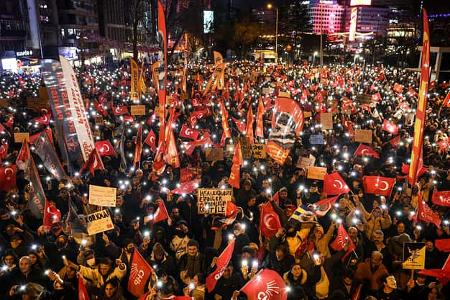 Ekrem Imamoglu protest in Ankara, Türkiye