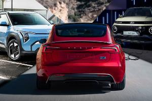 Tesla Model 3 Kia EV3 Hyundai Inster Collage