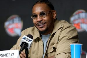 Anthony, Howard und Bird vor Aufnahme in Hall of Fame