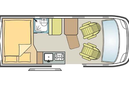 Campingbusse (2025) BENIMAR BENIVAN 100 ES Grundriss 