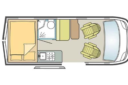 Campingbusse (2025) CARADO CV 540 Grundriss