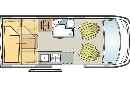 Campingbusse CLEVER VANS DUO 540 Grundriss