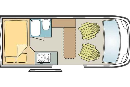Campingbusse (2025) FORSTER V 541 YOUNGSTER SUNNY Grundriss