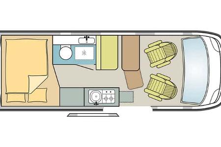 Campingbusse (2025) WEINSBERG CARA-BUS 600 MQ Grundriss