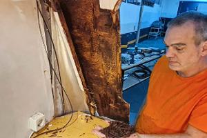 Mann, Aufbau, Latten, Abfallen