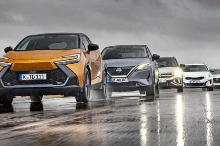 Mazda CX30 2,0, VW T-Roc, Kia XCeed, Nissan Qashqai, Toyota C-HR