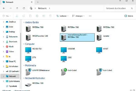 Unübersichtliche Netzwerkdarstellung: In der Netzwerkübersicht erscheinen manche Geräte doppelt, andere fehlen ganz. Zudem lädt die Anzeige mitunter nur sehr träge.