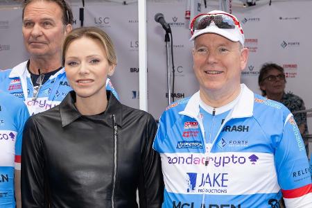 Angefeuert von Charlène: Fürst Albert II. radelt für den guten Zweck