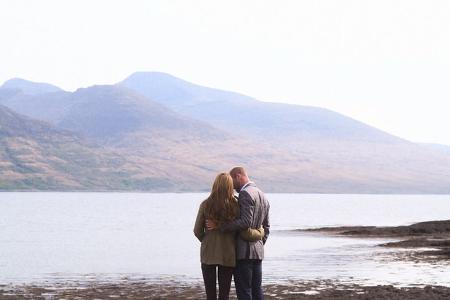 Zum Abschluss des ersten Tages in Schottland posteten sie ein Bild auf Instagram und schrieben: 