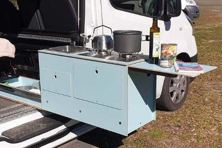 Venta Supply 3in VAns Campingmodule, Küchenmodul draußen