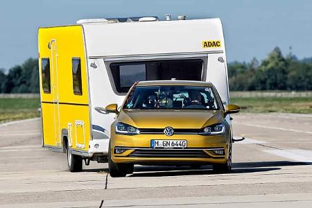 ADAC-Test Antischlingersysteme Stabilitätsprogramme Anhänger Wohnwagen