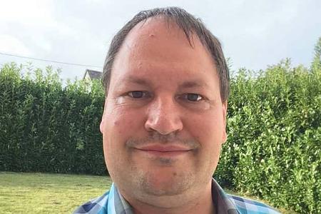 Porträt, Mann, Garten