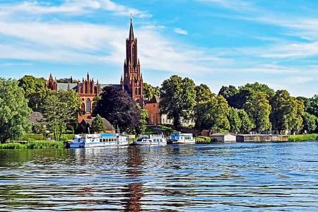 Malchow Monastery on Lake Malchow in Mecklenburg-Vorpommern (Germany)