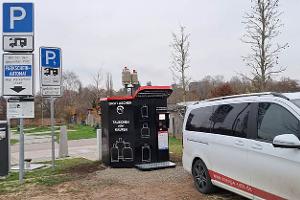Gasflaschen, Tauschautomat, Energie Rath, Dinkelsbühl, Wohnmobilstellplatz P5 Larrieder Straße