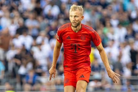 ABWEHR: Konrad Laimer - Note: 2,5 - Strahlte bei der Kompany-Elf mit die größte Energie aus. Trieb viele schnelle Gegenangriffe über die rechte Seite an, ließ diesmal auch defensiv fast nichts zu. Es fehlten lediglich die klaren Ideen nach vorne.