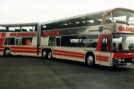 Neoplan Jumbocruiser 1975 Testfahrt ins Werk Pilstin
