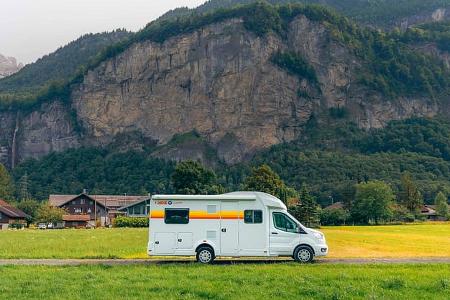 Landschaft, Berge, Teilintegrierter, Mietwohnmobil