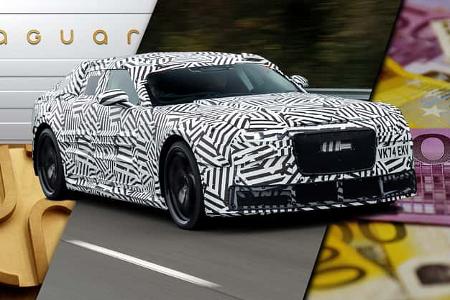 Jaguar GT Vorbestellungen Collage Logo