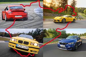 Rundenzeit-Entwicklung Nordschleife, BMW M3/M4, Porsche 911 GT3