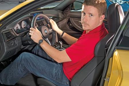 BMW M4, Cockpit, Sitzprobe