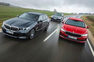 BMW 520d Touring, Skoda Superb, VW Passat