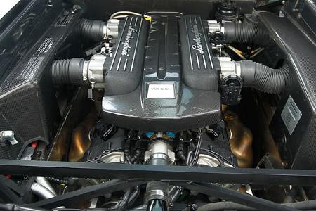 Lamborghini Murcielago SV, Motor, Motorraum, Motorblock