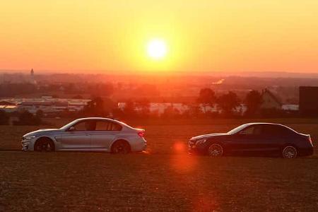 BMW M3, Mercedes AMG C63, Seitenansicht
