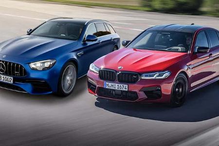 06/2020, BMW M5 und Mercedes-AMG E 63 Facelift Teaser