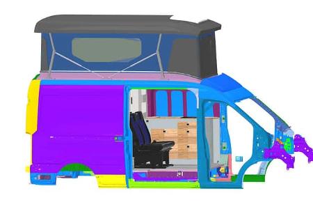 Pureflexx Escape 600 technische Zeichnung Aufstelldach mit paralleler Aufstellmechanik