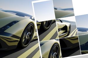 Die Animation eines Traumsportwagens.