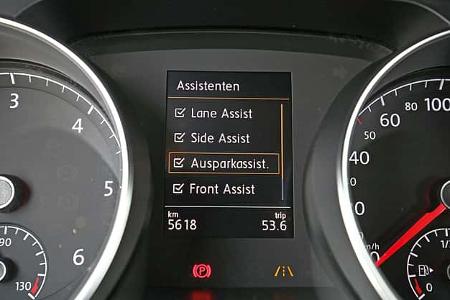 VW Touran 2.0 TDI SCR, Anzeige