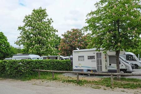 Stellplatz auf der Sportinsel