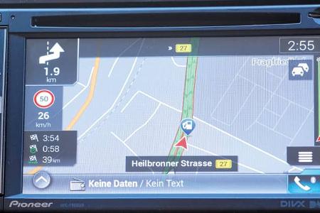 Navigationshinweise sind gut erkennbar.