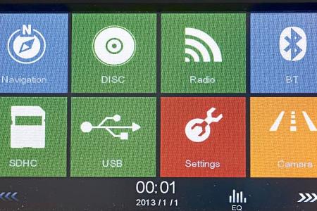 Sehr klar strukturiert ist das Hauptmenue.