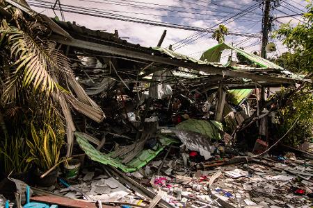 Auch zivile Gebäude wurden bei den mehrtägigen Kämpfen zerstört.