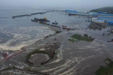 In der Region Sachalin im Osten Russlands kam es zu Überschwemmungen.