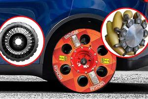 Drei kuriose Räder für Fahrzeuge