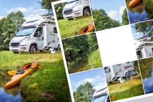 Schiebepuzzle: Camping