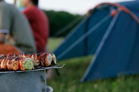 Grillen, Camping