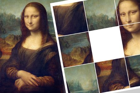 Schiebepuzzle: Mona Lisa