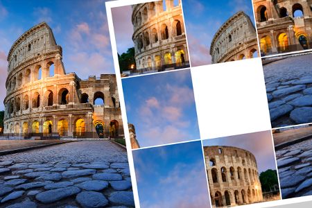 Schiebepuzzle: Kolosseum Rom