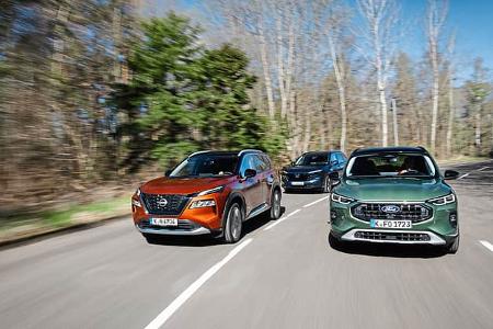 Ford Kuga, Nissan X-Trail und Honda CR-V