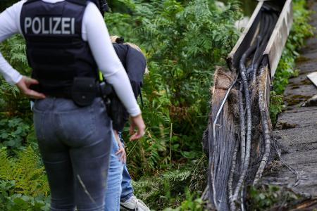 Brand im Kabelkanal: Polizei sieht Sabotage.