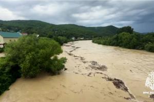 Unwetter haben im Kreis Tuapse in der Region Krasnodar zu Überschwemmungen geführt. (Handout)