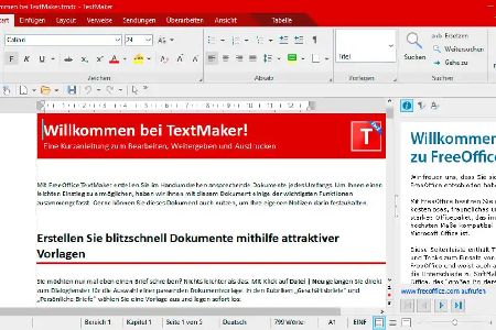 Softmaker Free Office ist ein Konkurrent zu LibreOffice und öffnet .odt- und .docx-Dateien meist ohne Probleme.