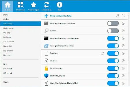 Der Context Menu Manager kann nicht nur die alten Einträge im Kontextmenü wiederherstellen, sondern auch unerwünschte Einträge entfernen.