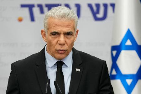 Israels Oppositionspolitiker Lapid hält eine komplette Eroberung Gazas für eine schlechte Idee. (Archivbild) 