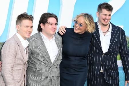 Seltener Auftritt von Sharon Stone mit ihren Söhnen